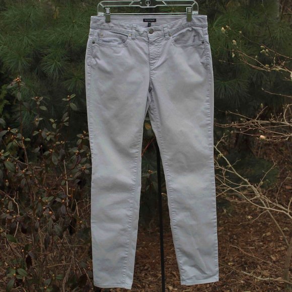 Eileen Fisher Midrise Stretchy Grey Skinny Jeans - Picture 1 of 4